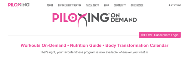 On demand @home landing page